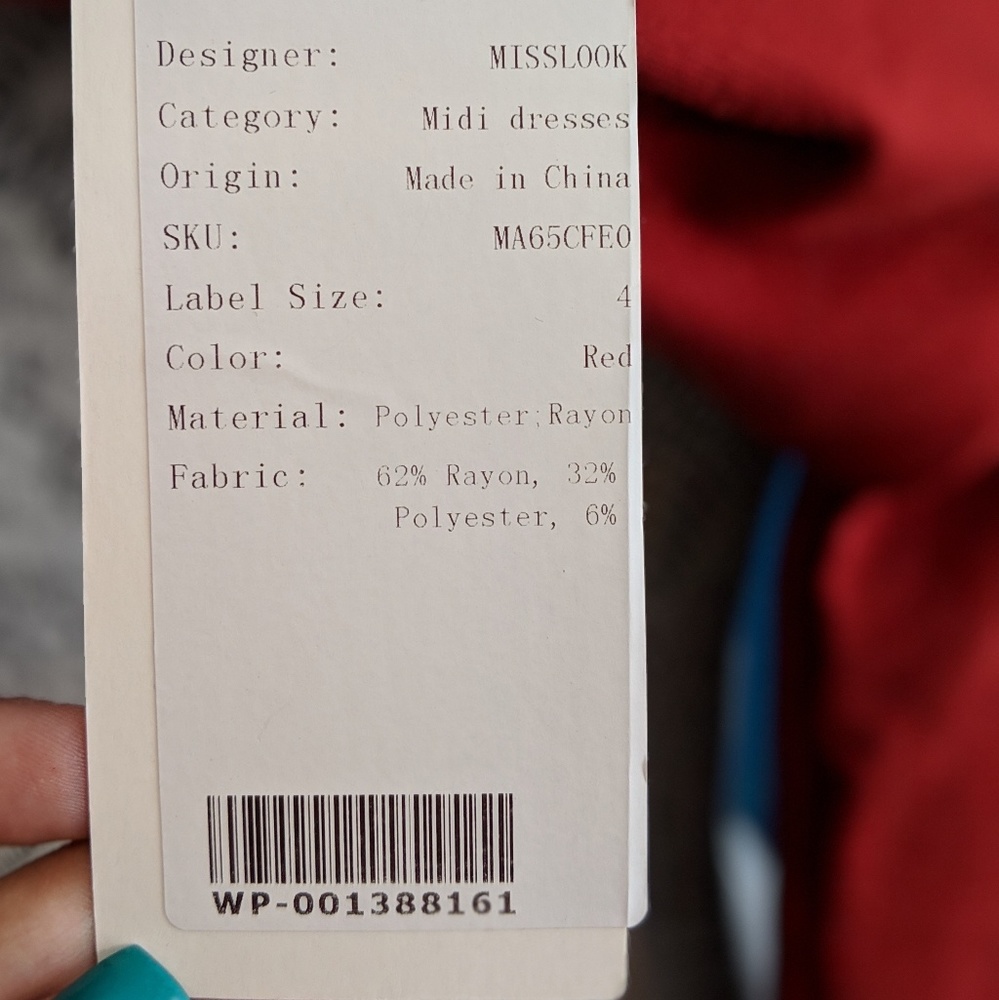 Misslook red midi dress - Picture 4 of 7